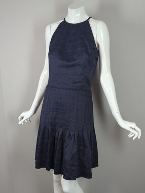 REISS Marelle Textured Pleated-Skirt Dress Halter Designer Size 2 Nwt